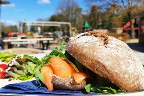 Broodje zalm terras