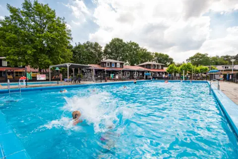 Zwemmende kinderen zwembad